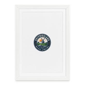 Ostfriesland Logo - Gerahmtes Poster (27 × 37 cm) - Weiß - Vorne