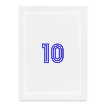 10. 10 ANS. 10e ANNIVERSAIRE. ANNIVERSAIRE 10 ANS. - Affiche encadrée (27 × 37 cm) - blanc - Devant