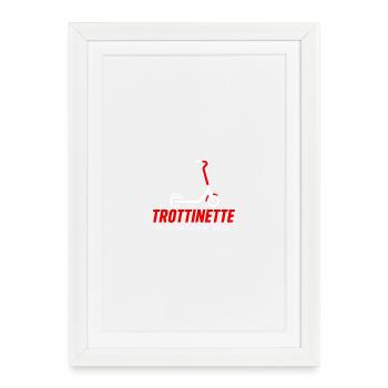 Trotinette course internationale super bike - Affiche encadrée (27 × 37 cm) - blanc - Devant