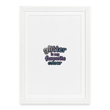 Les paillettes sont ma couleur préférée - Affiche encadrée (27 × 37 cm) - blanc - Devant