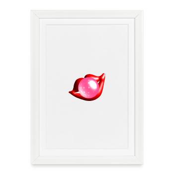 Bubble gum bubble - Framed poster (27 × 37 cm) - white - Front