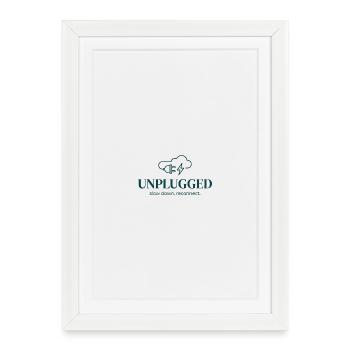 Minimalist Unplugged Quote Slow Down and Reconnect - Framed poster (27 × 37 cm) - white - Front