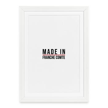 Made in Franche Comté - Affiche encadrée (27 × 37 cm) - blanc - Devant