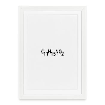 3,4-méthylènedioxy-N-méthylamphétamine - Affiche encadrée (27 × 37 cm) - blanc - Devant