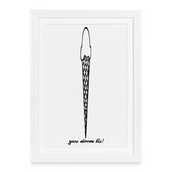 ganz dünnes Eis - Gerahmtes Poster (27 × 37 cm) - Weiß - Vorne