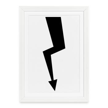 Lightning - Framed poster (27 × 37 cm) - white - Front