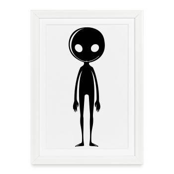Alien Außerirdischer - Framed poster (27 × 37 cm) - white - Front