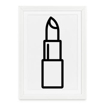 rouge à lèvres - Affiche encadrée (27 × 37 cm) - blanc - Devant