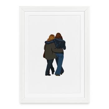 Amitié - Affiche encadrée (27 × 37 cm) - blanc - Devant