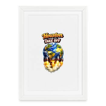 Houston Takeoff: World Missiles - Framed poster (27 × 37 cm) - white - Front