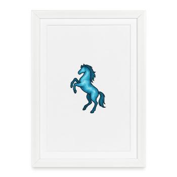 Âme Animal et Être Gardien : Cheval - Affiche encadrée (27 × 37 cm) - blanc - Devant