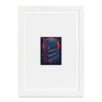 Futuristic electronic music device - Framed poster (27 × 37 cm) - white - Front