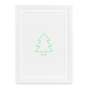 Christmas tree - Framed poster (27 × 37 cm) - white - Front
