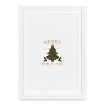 Merry Christmas - Gerahmtes Poster (27 × 37 cm) - Weiß - Vorne