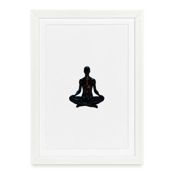 Meditation Design - Framed poster (27 × 37 cm) - white - Front
