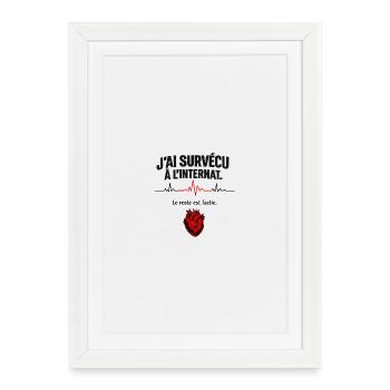 Survivre à l'internat - Le reste facile - Affiche encadrée (27 × 37 cm) - blanc - Devant