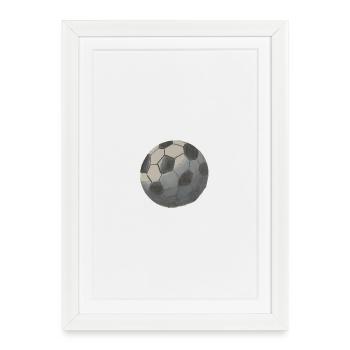 Football rétro classique - Affiche encadrée (27 × 37 cm) - blanc - Devant