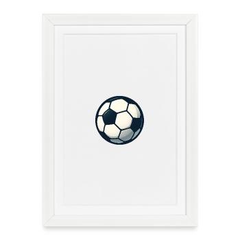Ball Ball Pattern Football - Framed poster (27 × 37 cm) - white - Front