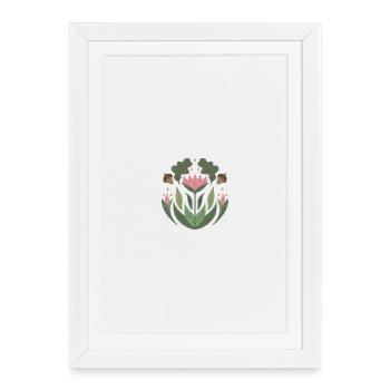 Fleur de forêt - Affiche encadrée (27 × 37 cm) - blanc - Devant