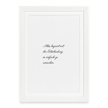 Motivational saying - Framed poster (27 × 37 cm) - white - Front