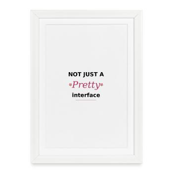Not just a pretty Interface - UI/UX Tech Style - Framed poster (27 × 37 cm) - white - Front