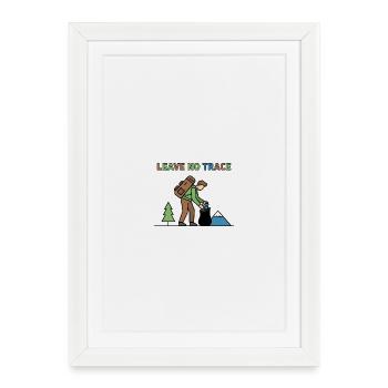 Leave No Trace | Hiking & Environmental Protection - Framed poster (27 × 37 cm) - white - Front