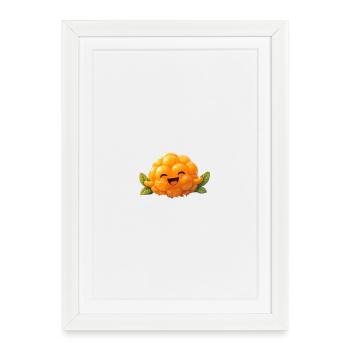Merry Cloudberry - Gift of the Far North - Framed poster (27 × 37 cm) - white - Front