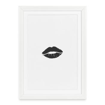 Black Kiss - Framed poster (27 × 37 cm) - white - Front