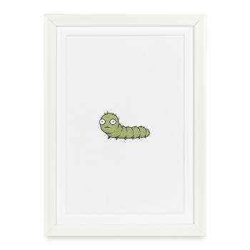 TINY ACTIVISTS | Caterpillar - Framed poster (27 × 37 cm) - white - Front