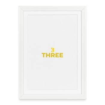 Trois Jaunes en Gras - Affiche encadrée (27 × 37 cm) - blanc - Devant