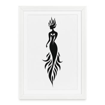 Sirène de feu mystique - Affiche encadrée (27 × 37 cm) - blanc - Devant