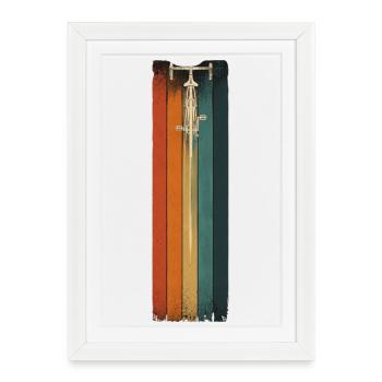Road Bike Retro Colorful - Road Rider Gift Idea - Framed poster (27 × 37 cm) - white - Front