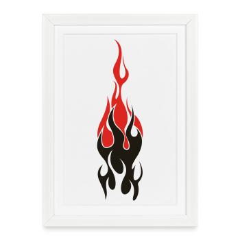flammen - Framed poster (27 × 37 cm) - white - Front