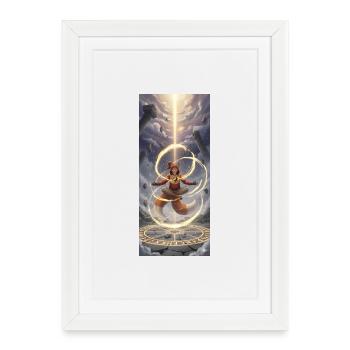 Renard runique lumineux - Affiche encadrée (27 × 37 cm) - blanc - Devant