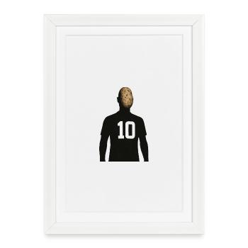 Footballer - Framed poster (27 × 37 cm) - white - Front