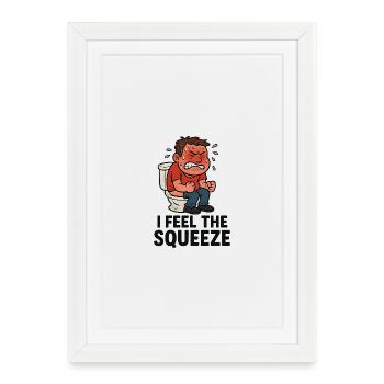toilette selle toilette drôle enfants - Affiche encadrée (27 × 37 cm) - blanc - Devant