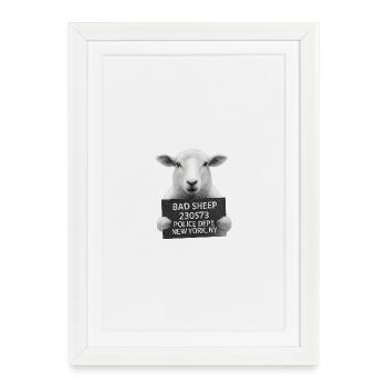 Motif du bouclier de mouton mauvais - Affiche encadrée (27 × 37 cm) - blanc - Devant