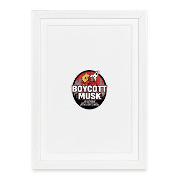 Boycott de la manifestation du musc Roundel - Affiche encadrée (27 × 37 cm) - blanc - Devant
