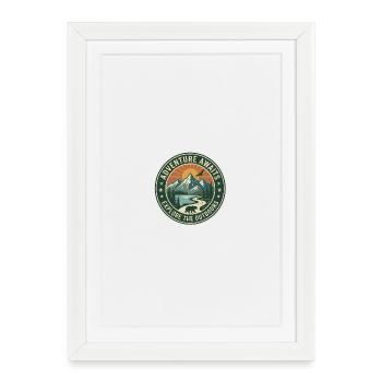 Appels d’aventure – Badge extérieur - Affiche encadrée (27 × 37 cm) - blanc - Devant