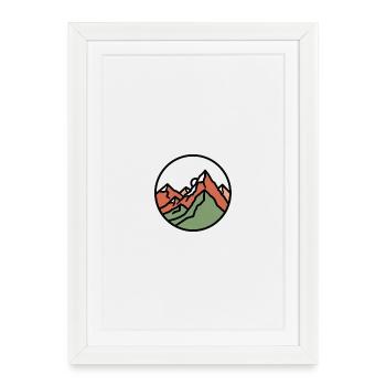 District Mountains Sunset - Framed poster (27 × 37 cm) - white - Front