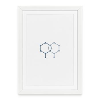 Décalage d’isomères – Conception chimique - Affiche encadrée (27 × 37 cm) - blanc - Devant