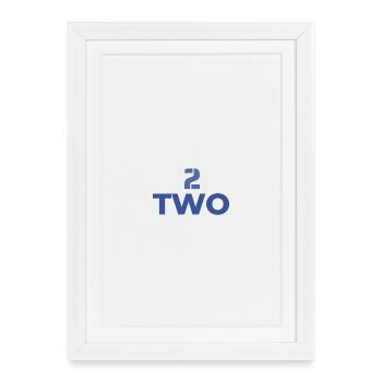 DESIGN CHIFFRE 2 EN LETTRE ET SYMBOLE TYPOGRAPHIE - Affiche encadrée (27 × 37 cm) - blanc - Devant