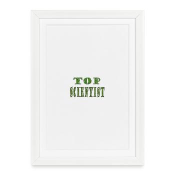 Top Scientist Texture Verte - Affiche encadrée (27 × 37 cm) - blanc - Devant