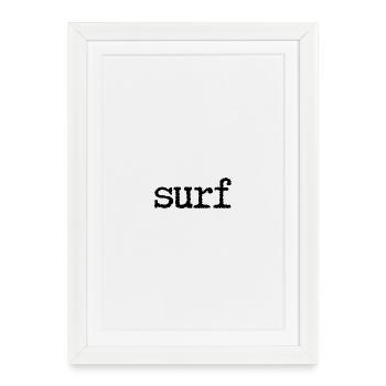 Surf - Framed poster (27 × 37 cm) - white - Front