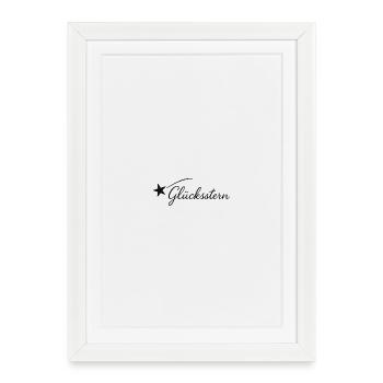 ✨ Étoile porte-bonheur – délicate comme le souffle d’une étoile filante - Affiche encadrée (27 × 37 cm) - blanc - Devant