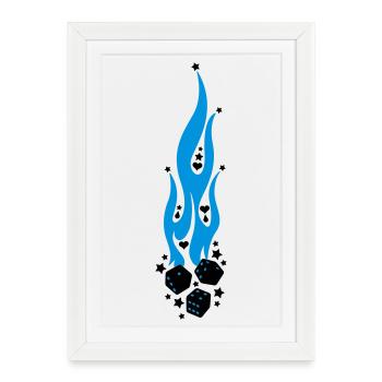 flammen - Framed poster (27 × 37 cm) - white - Front