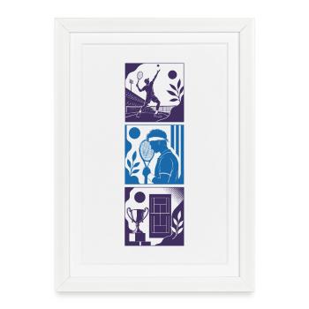 TENNIS WORLD - Tennis II AI Generated - Framed poster (27 × 37 cm) - white - Front
