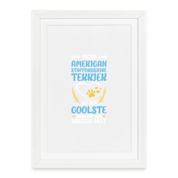 My dog is the coolest - Framed poster (27 × 37 cm) - white - Front