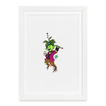  Arabidopsis thaliana - Affiche encadrée (27 × 37 cm) - blanc - Devant