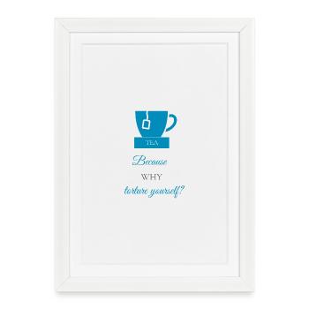TEA-RIFFIC (Blue + Grey) - Framed poster (27 × 37 cm) - white - Front